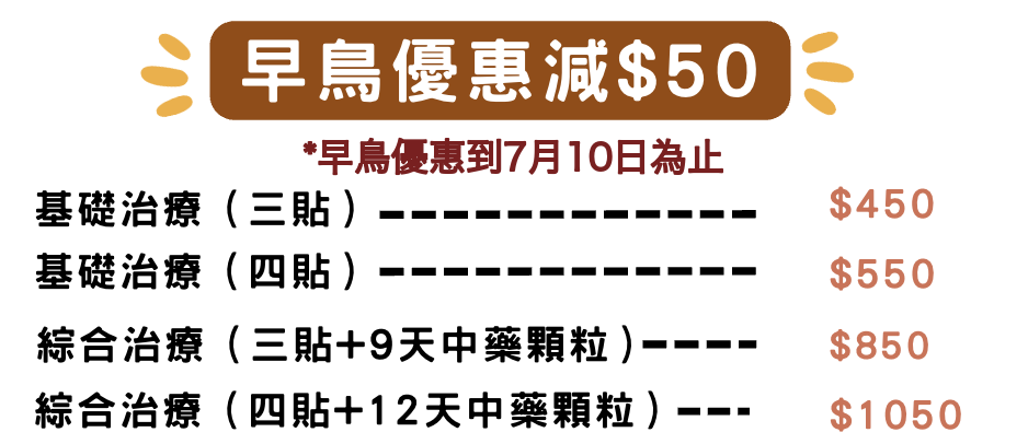 天灸療程價錢