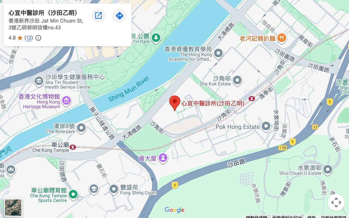 沙田診所地圖